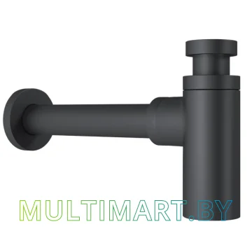 Умывальник Lauter 21674A (клапан 21190B + сифон 21635B, черный матовый) картинка 6